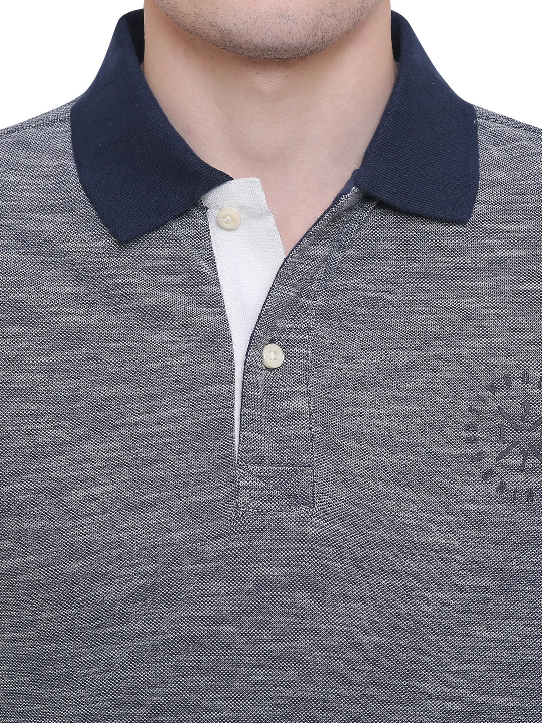 Blue Regular Fit Men's Polo T-Shirt by Being Human Clothing - Image 2
