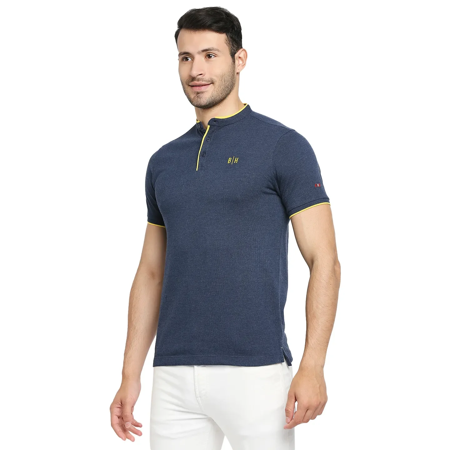 Blue Regular Fit Men's Polo T-Shirt by Being Human Clothing - Image 2