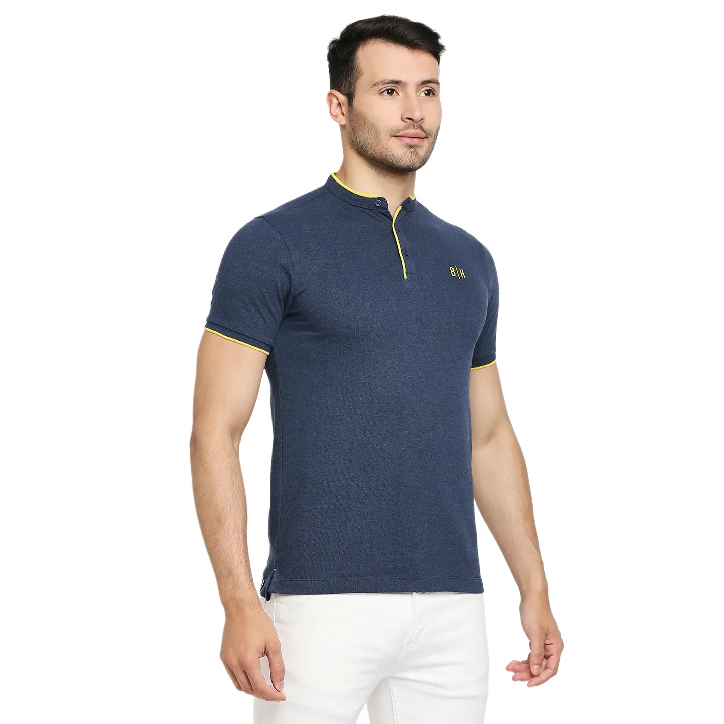 Blue Regular Fit Men's Polo T-Shirt by Being Human Clothing - Image 3