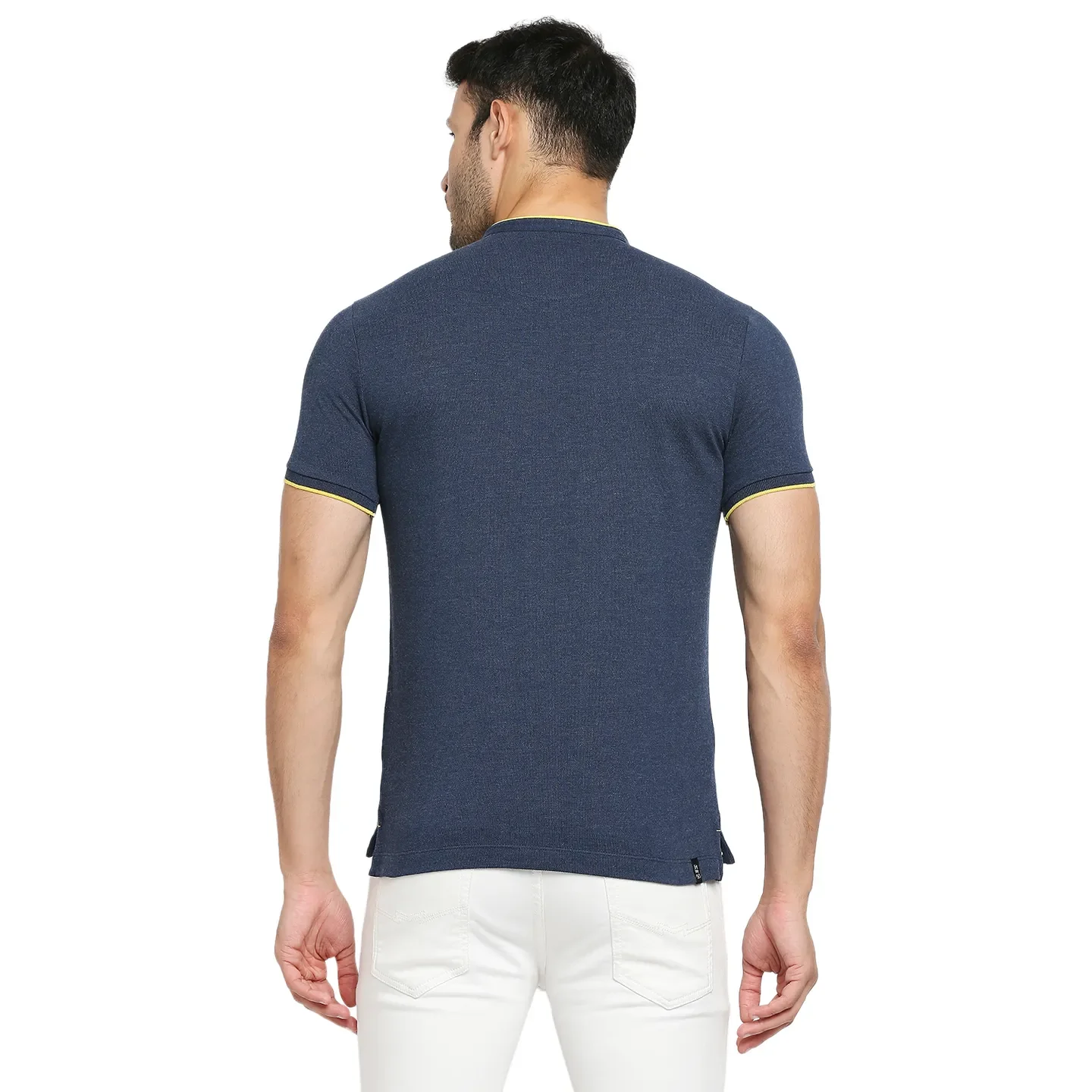 Blue Regular Fit Men's Polo T-Shirt by Being Human Clothing - Image 4
