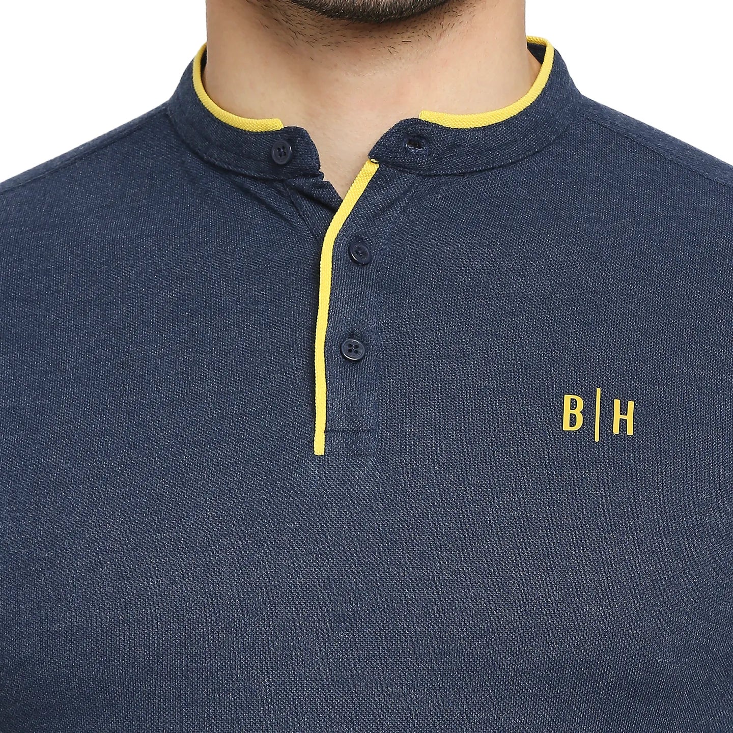Blue Regular Fit Men's Polo T-Shirt by Being Human Clothing - Image 5