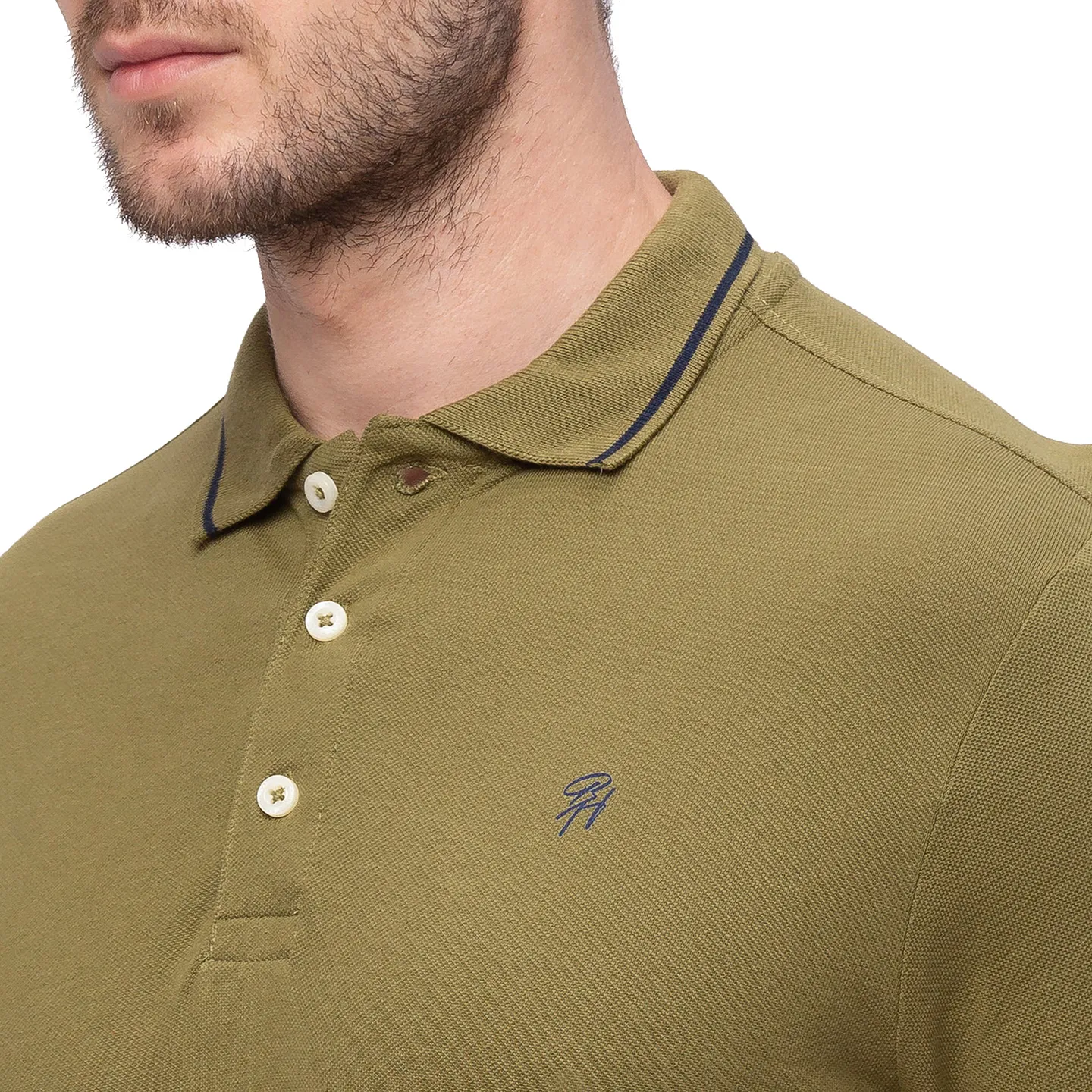 Green Regular Fit Men's Polo T-Shirt by Being Human Clothing - Image 3