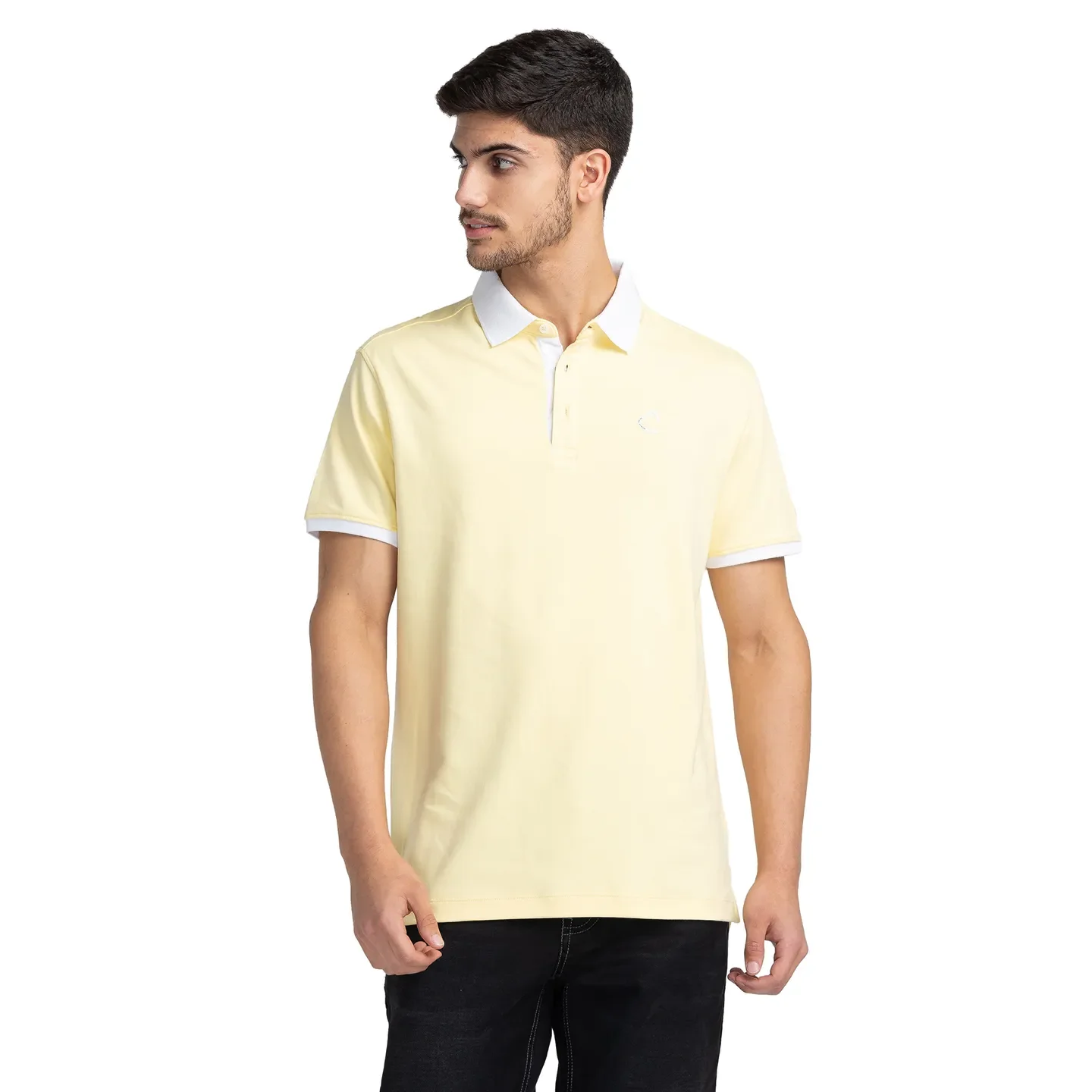 Yellow Regular Fit Men's Polo T-Shirt by Being Human Clothing