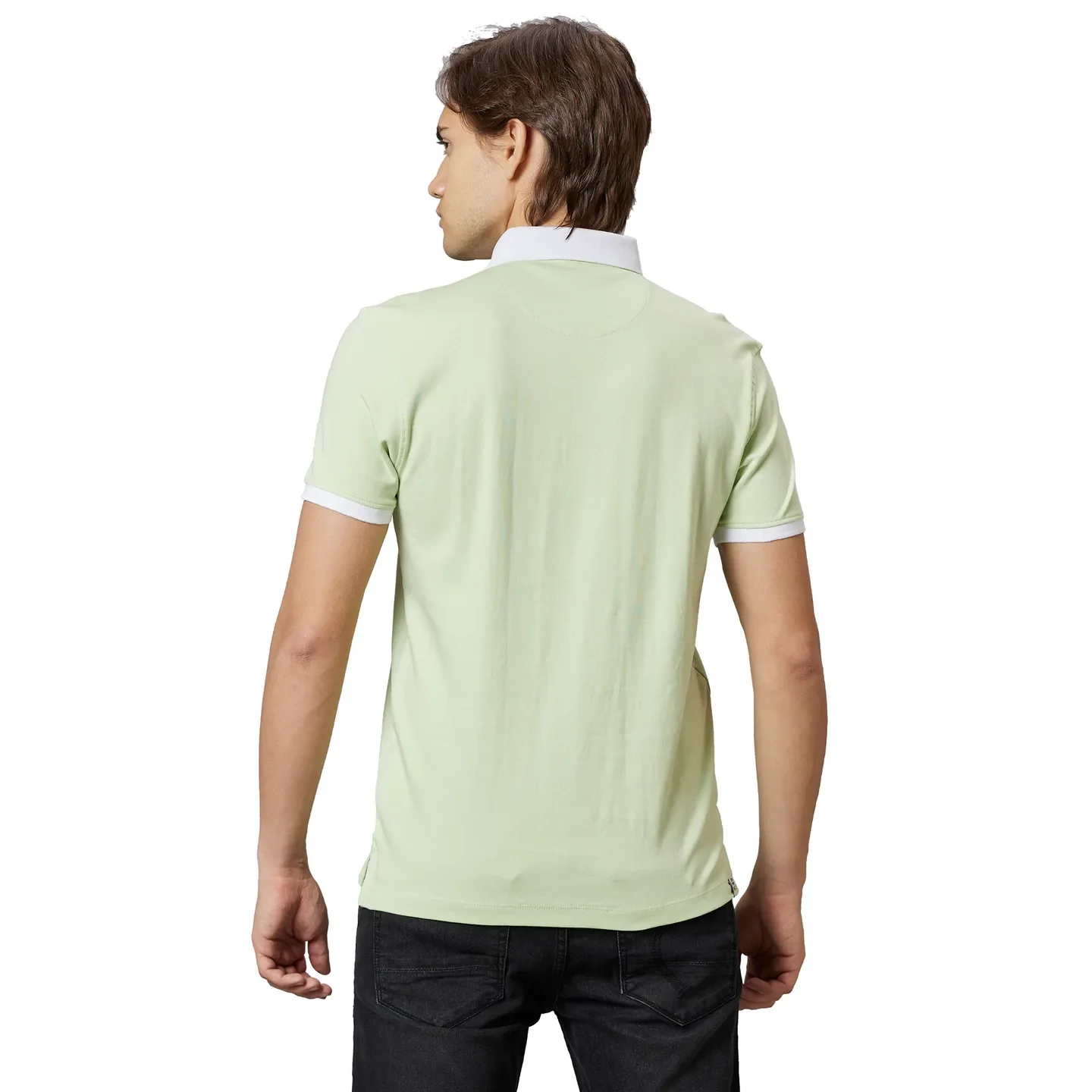 Green Regular Fit Men's Polo T-Shirt by Being Human Clothing - Image 2