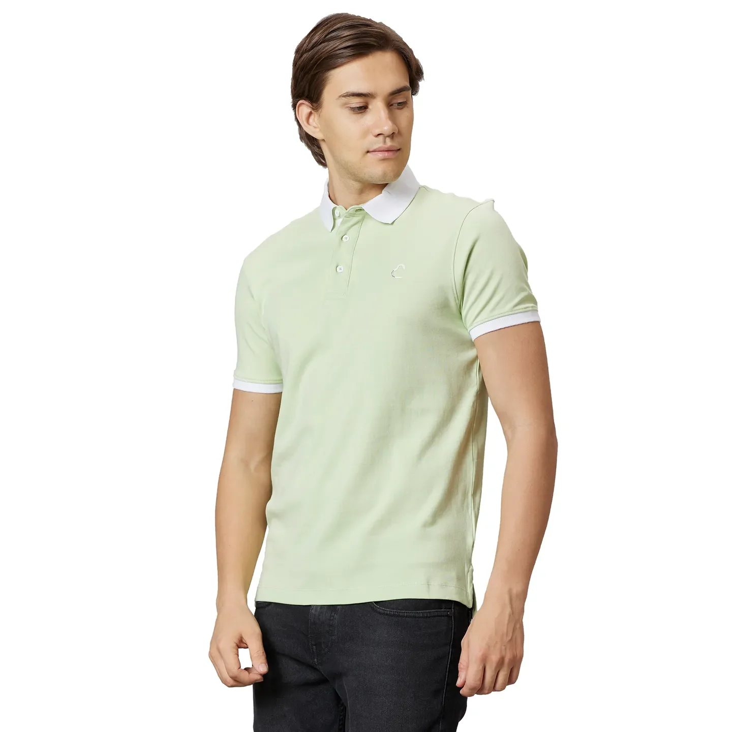 Green Regular Fit Men's Polo T-Shirt by Being Human Clothing - Image 3