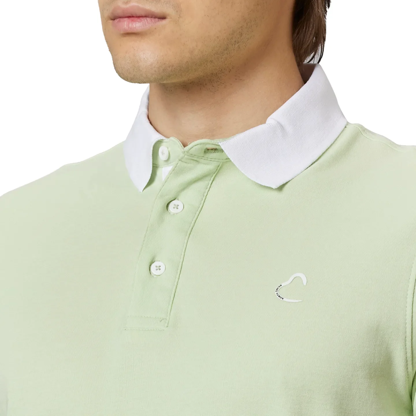 Green Regular Fit Men's Polo T-Shirt by Being Human Clothing - Image 4