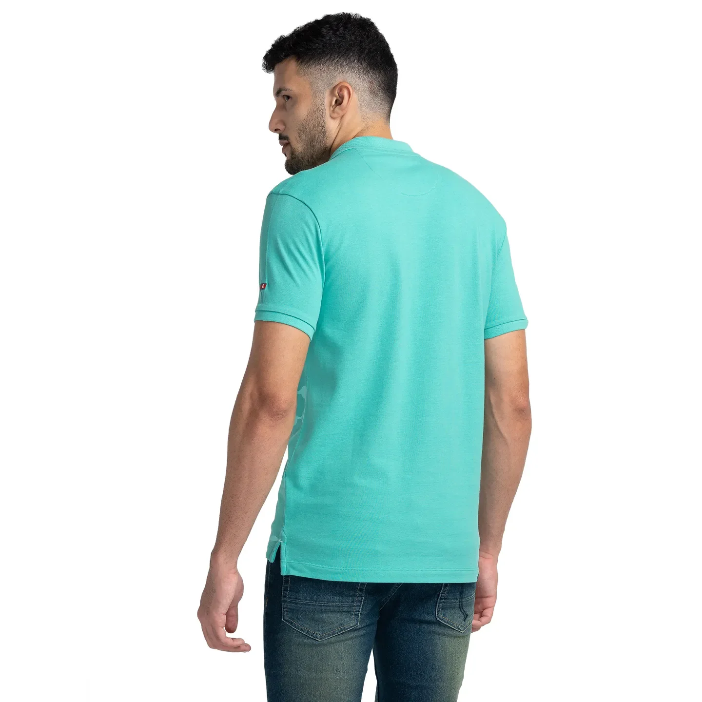 Green Regular Fit Men's Polo T-Shirt by Being Human Clothing - Image 3