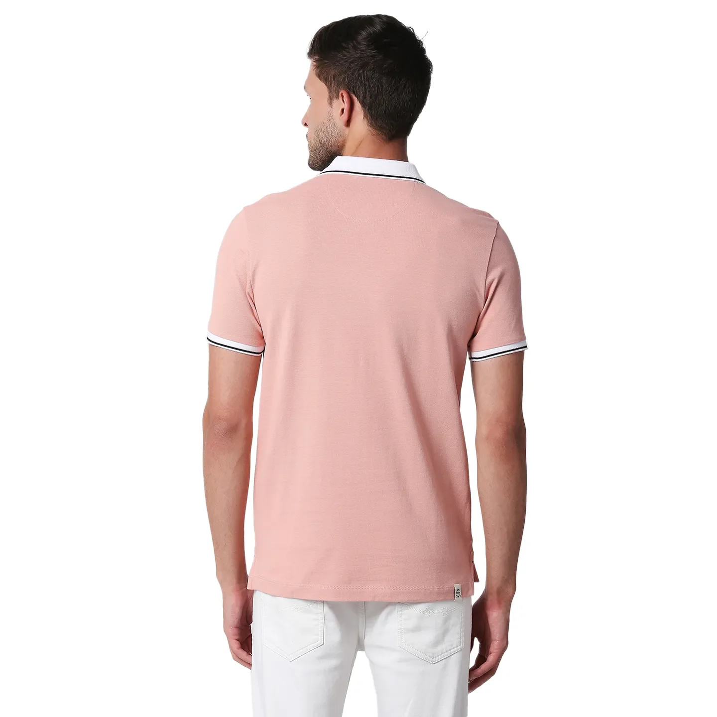 Pink Regular Fit Men's Polo T-Shirt by Being Human Clothing - Image 4