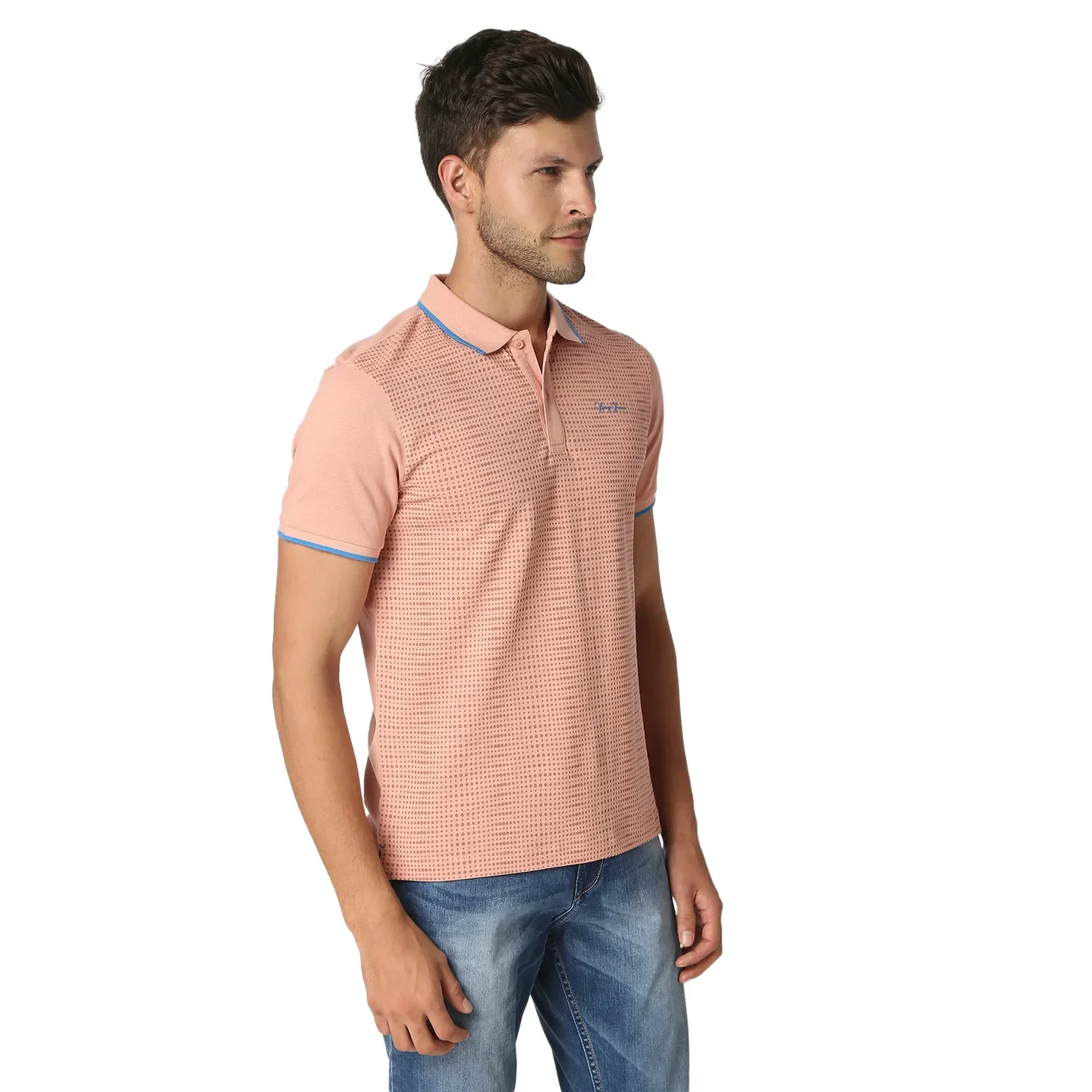 Pink Regular Fit Men's Polo T-Shirt by Being Human Clothing - Image 3