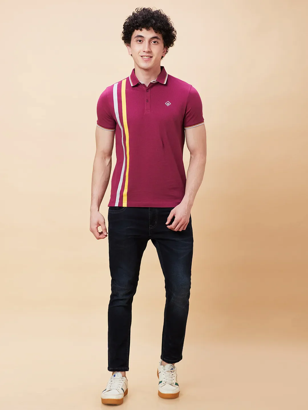 Purple Potion Regular Fit Men's Polo T-Shirt by Being Human Clothing - Image 2