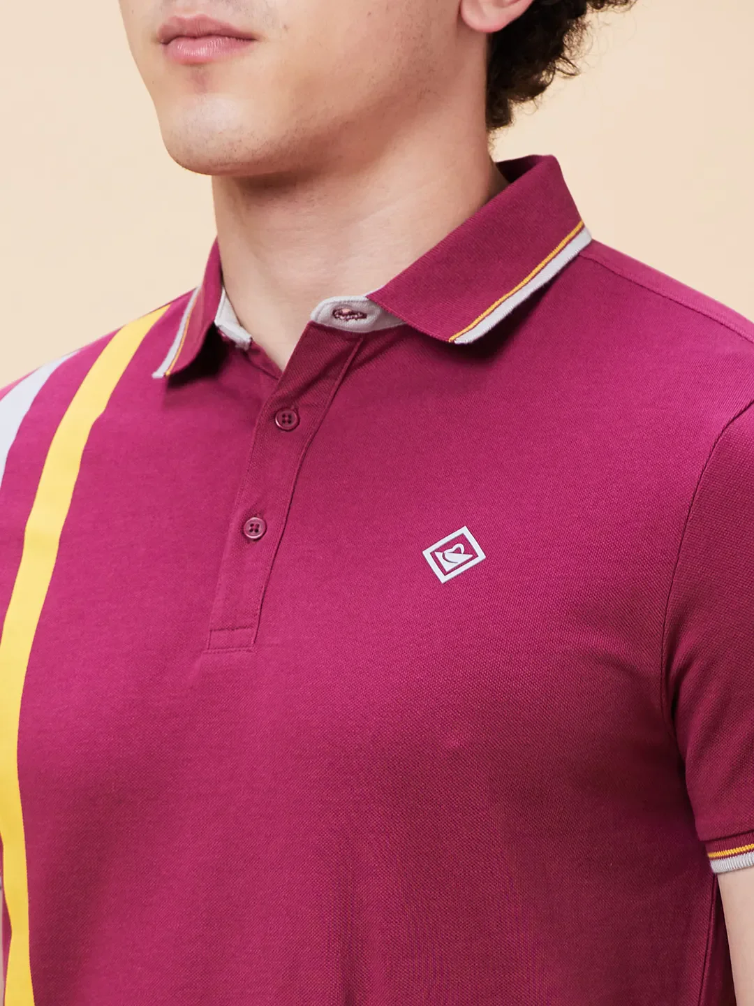 Purple Potion Regular Fit Men's Polo T-Shirt by Being Human Clothing - Image 5