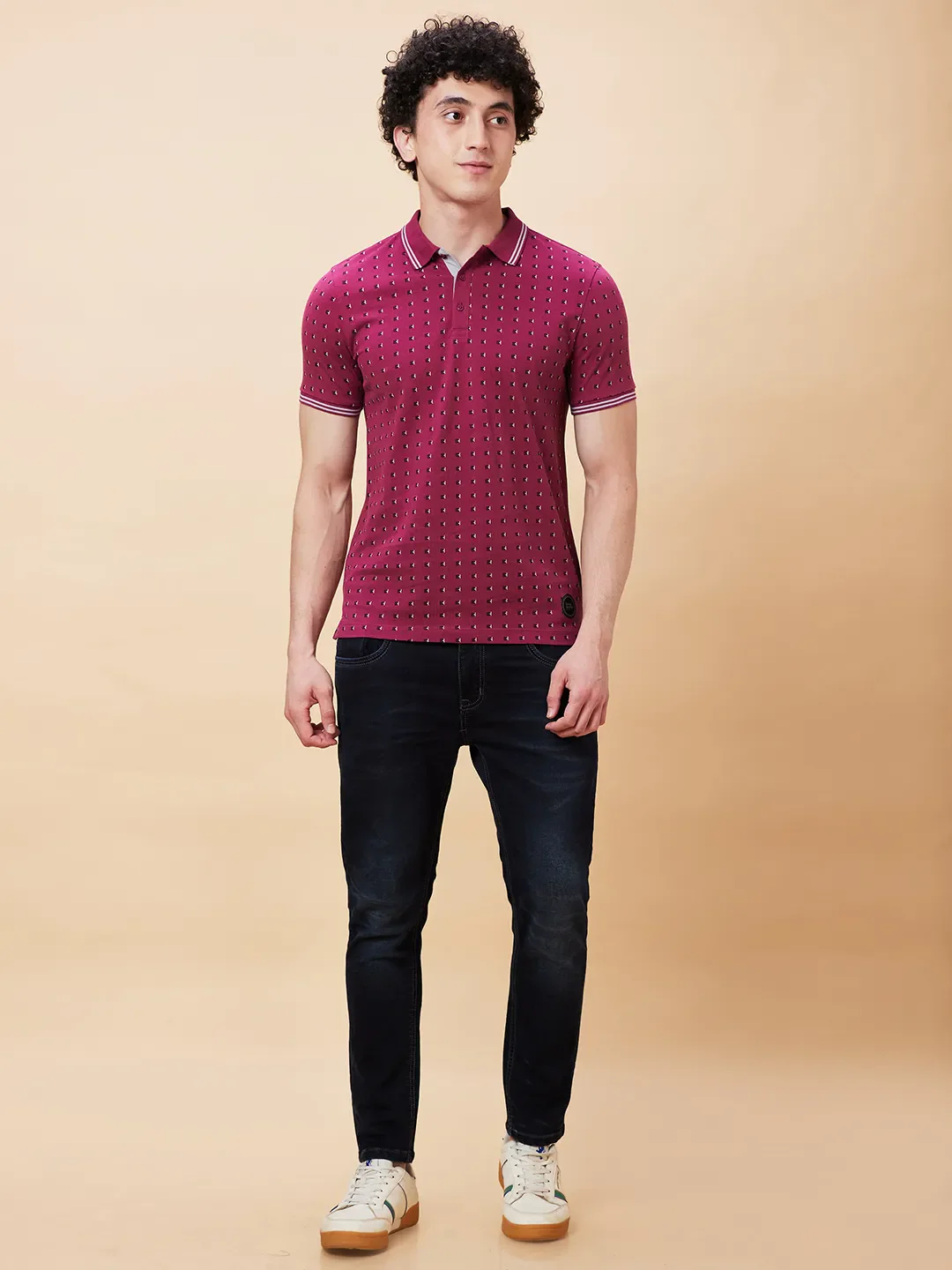 Purple Potion Regular Fit Men's Polo T-Shirt by Being Human Clothing - Image 2
