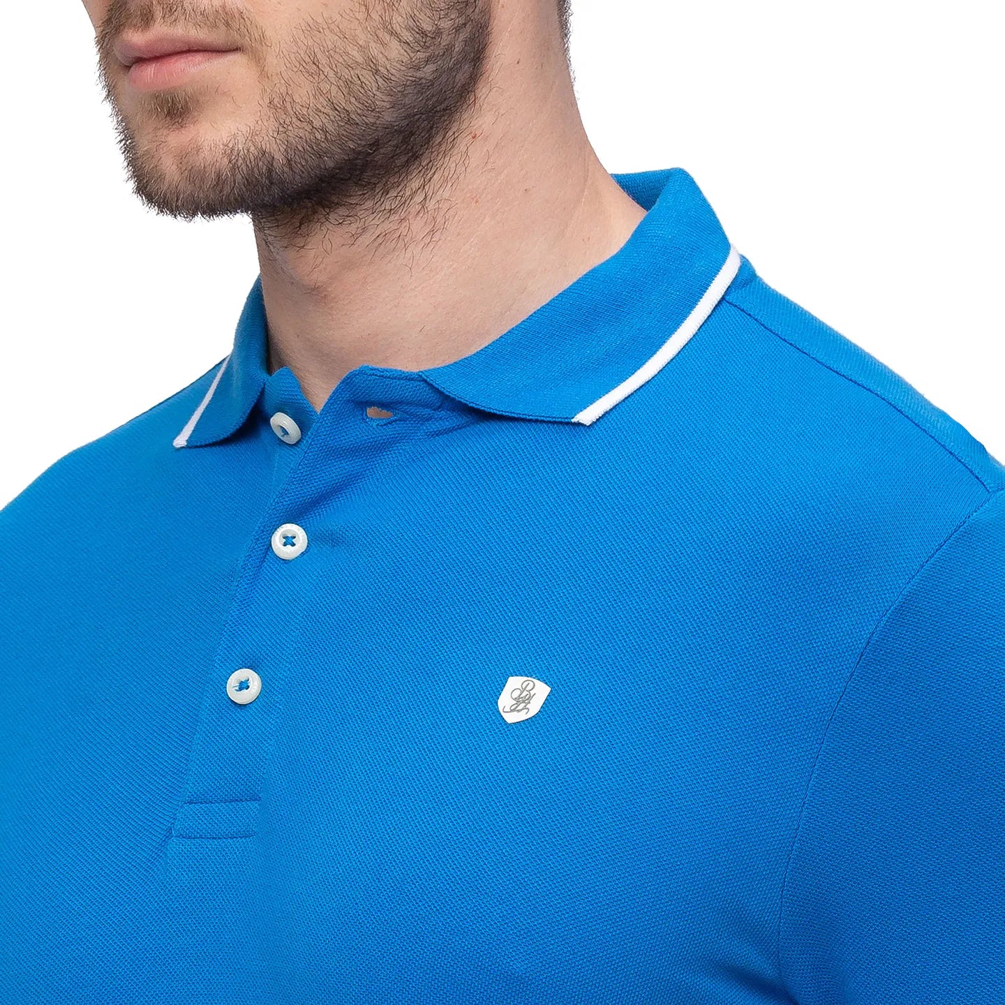 Blue Regular Fit Men's Polo T-Shirt by Being Human Clothing - Image 4