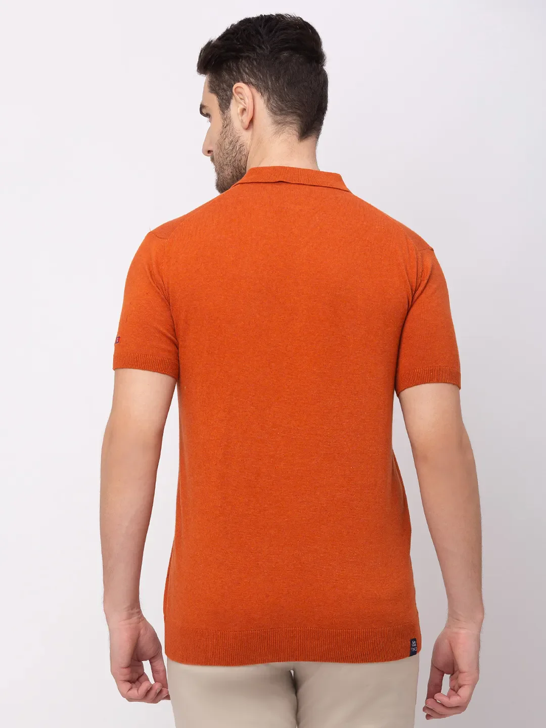 Brown Regular Fit Men's Polo T-Shirt by Being Human Clothing - Image 2
