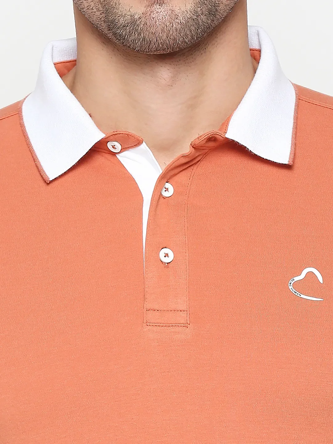 Orange Regular Fit Men's Polo T-Shirt by Being Human Clothing - Image 5