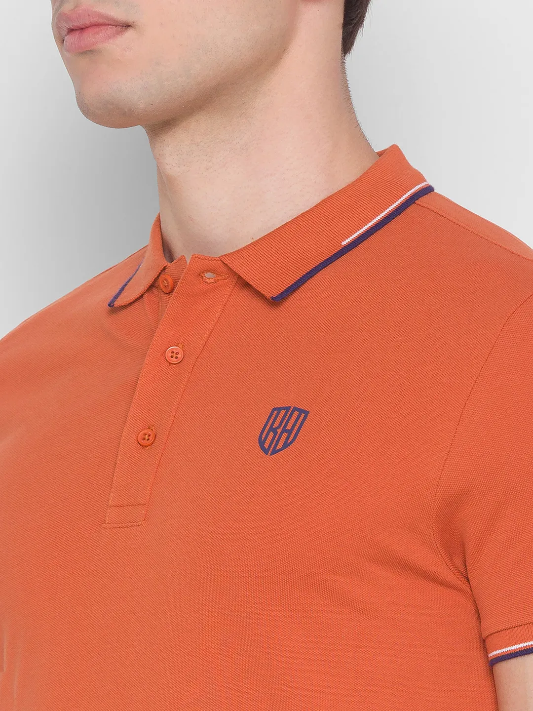 Brown Regular Fit Men's Polo T-Shirt by Being Human Clothing - Image 4