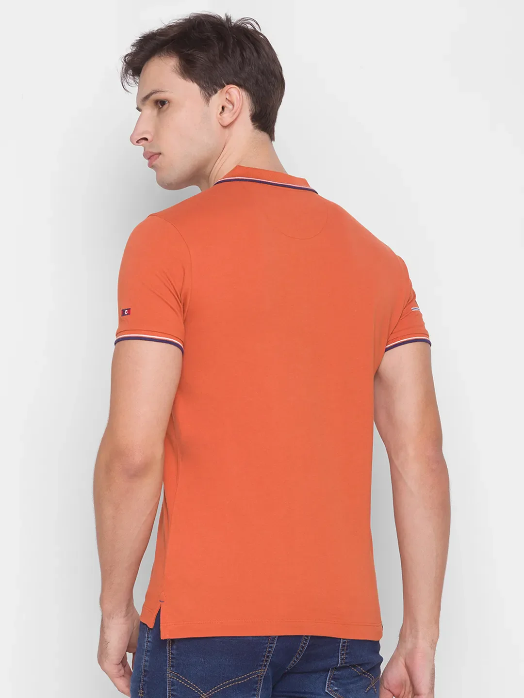 Brown Regular Fit Men's Polo T-Shirt by Being Human Clothing - Image 3