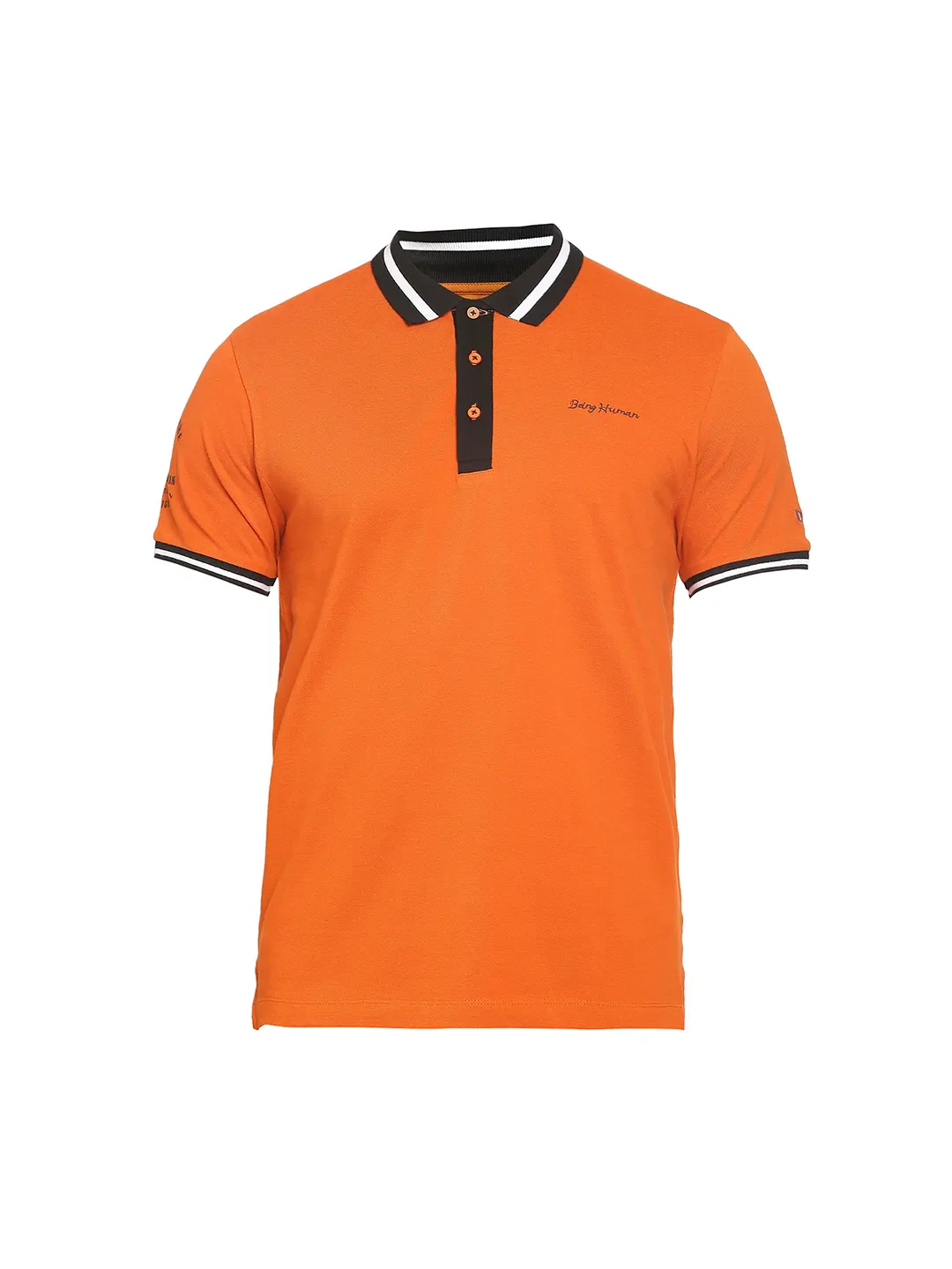 Brown Regular Fit Men's Polo T-Shirt by Being Human Clothing - Image 7