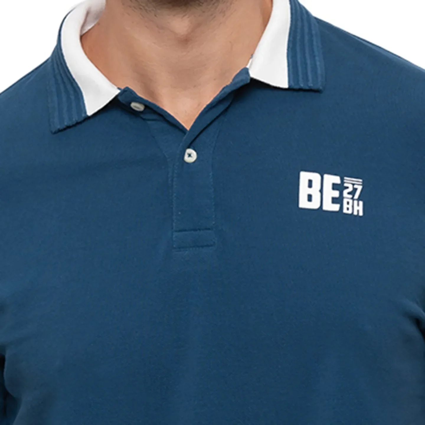 Blue Regular Fit Men's Polo T-Shirt by Being Human Clothing - Image 5