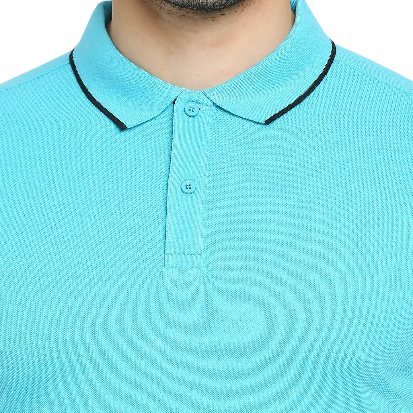 Blue Regular Fit Men's Polo T-Shirt by Being Human Clothing - Image 5
