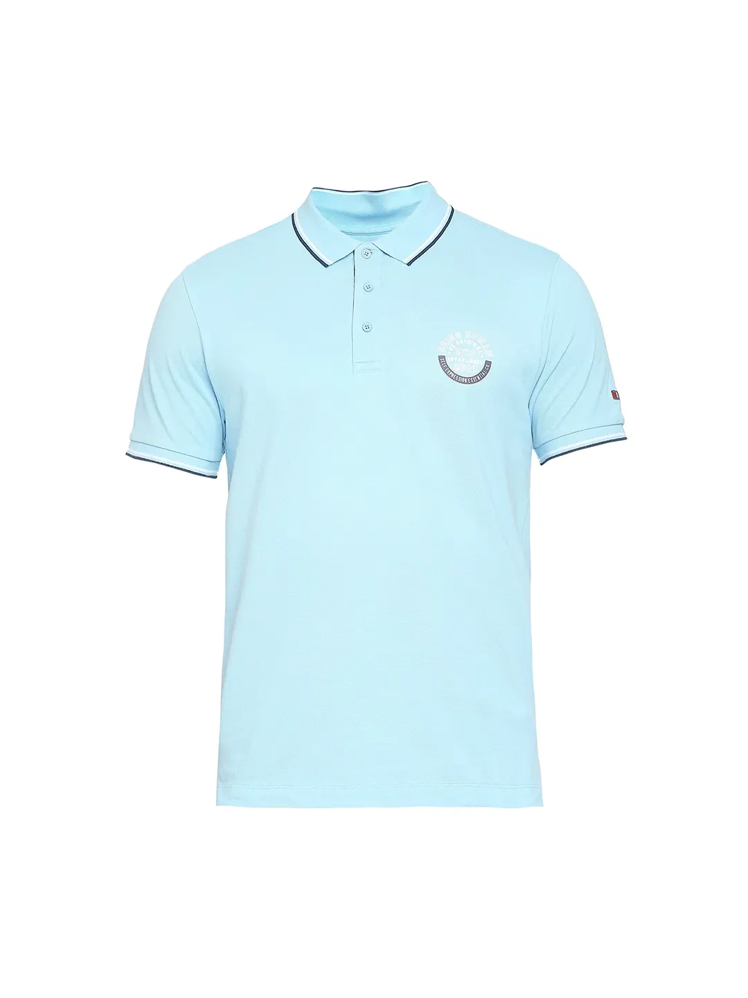 Blue Regular Fit Men's Polo T-Shirt by Being Human Clothing - Image 8