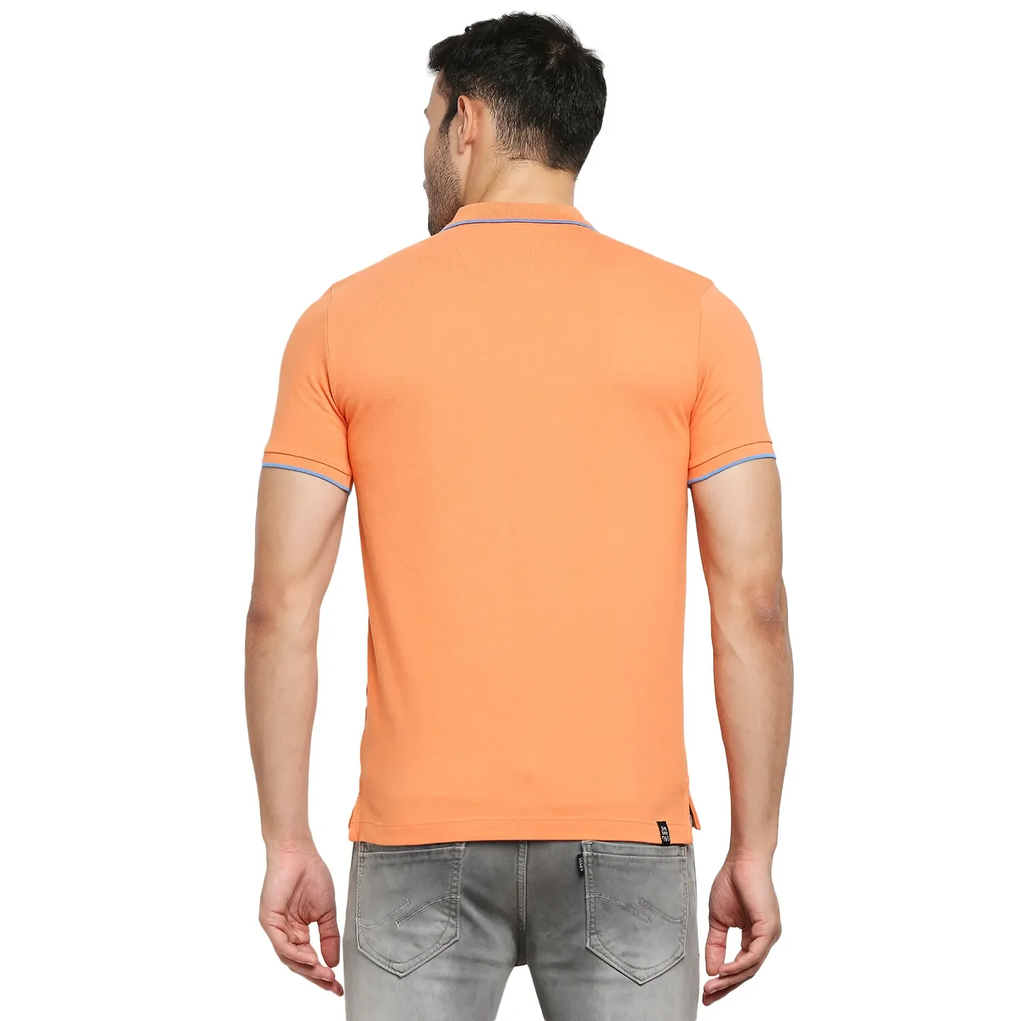 Sunset Orange Regular Fit Men's Polo T-Shirt by Being Human Clothing - Image 4