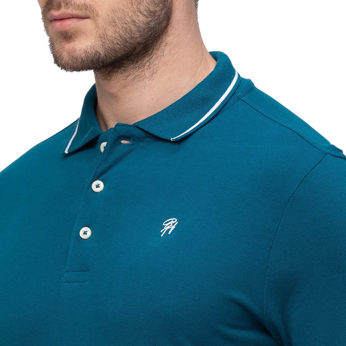 Blue Regular Fit Men's Polo T-Shirt by Being Human Clothing - Image 4