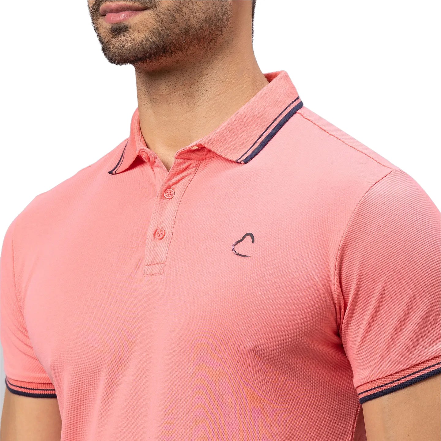 Pink Regular Fit Men's Polo T-shirt by Being Human Clothing - Image 5