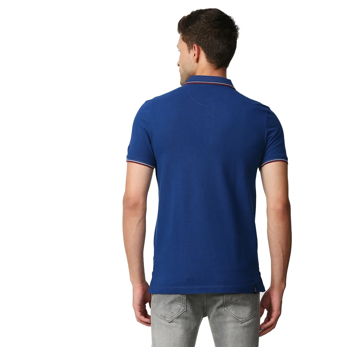 Blue Regular Fit Men's Polo T-Shirt by Being Human Clothing - Image 4