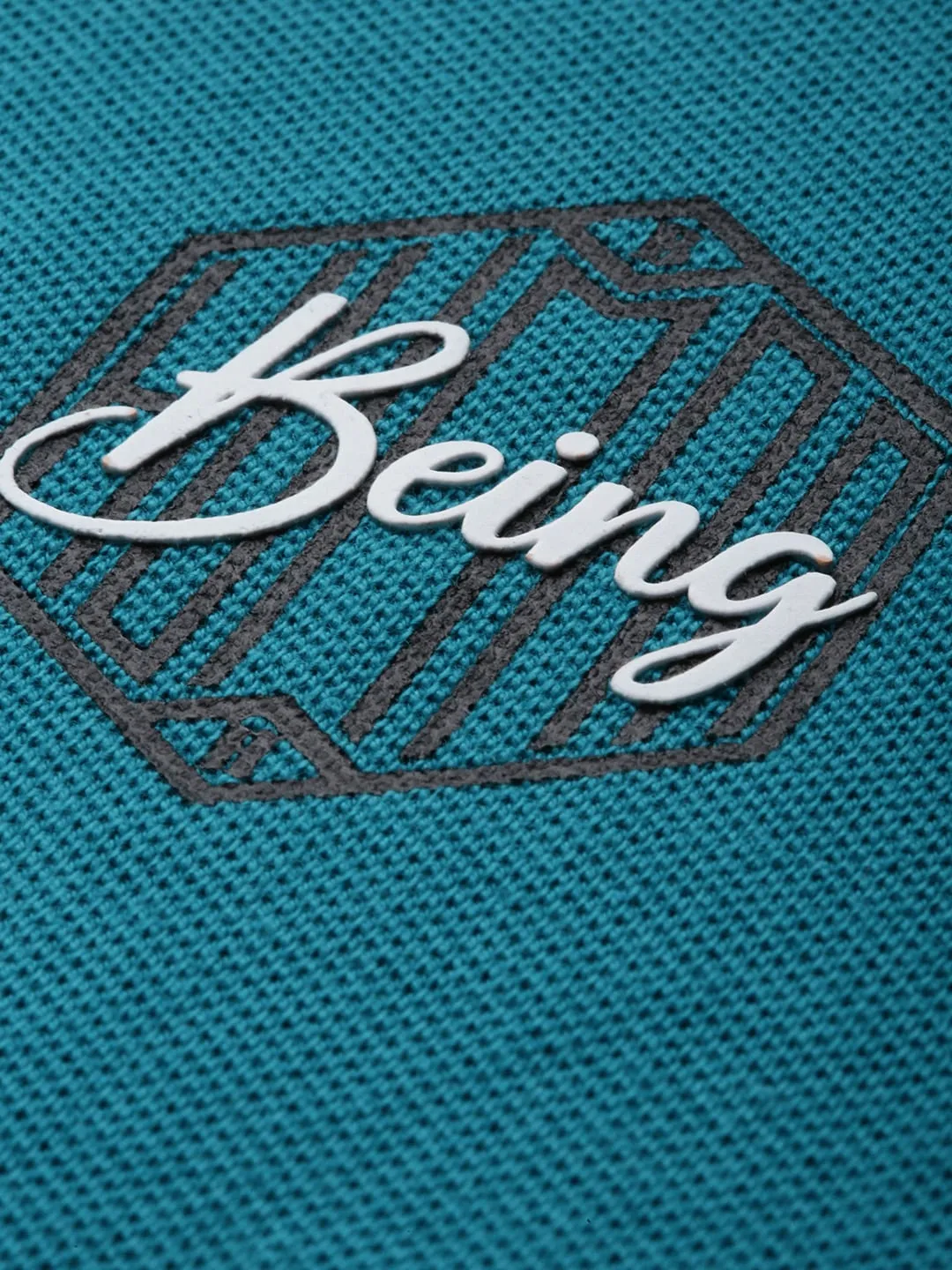 Blue Regular Fit Men's Polo T-Shirt by Being Human Clothing - Image 4