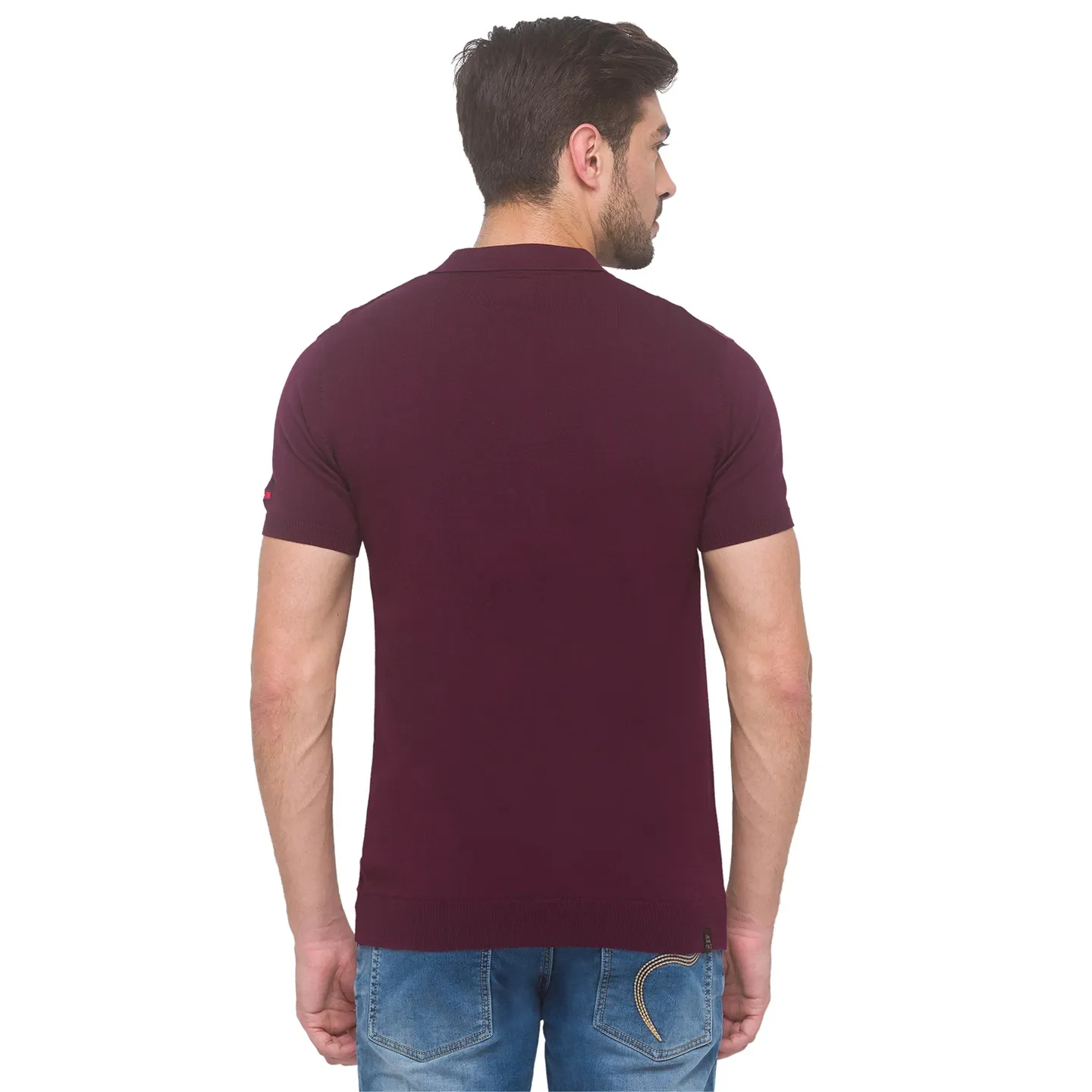 Red Regular Fit Men's Polo T-Shirt by Being Human Clothing - Image 2
