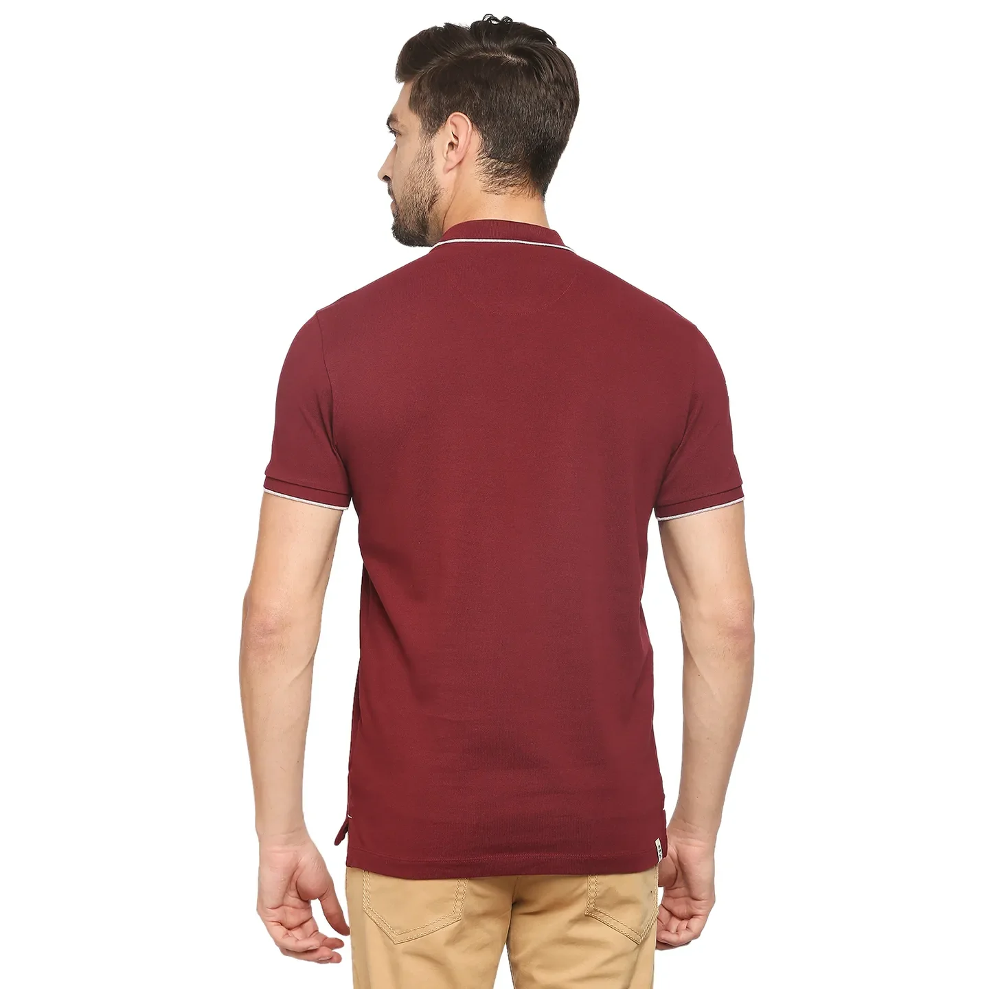 Red Regular Fit Men's Polo T-Shirt by Being Human Clothing - Image 4