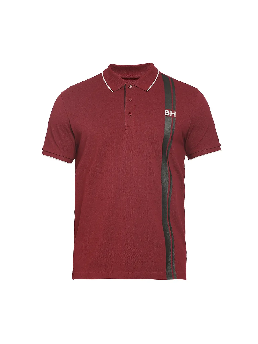 Red Regular Fit Men's Polo T-Shirt by Being Human Clothing - Image 7