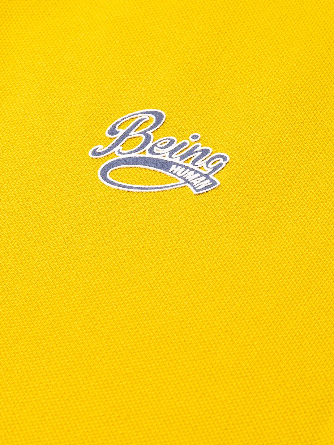 Yellow Slim Fit Men's Polo T-shirt by Being Human Clothing - Image 5