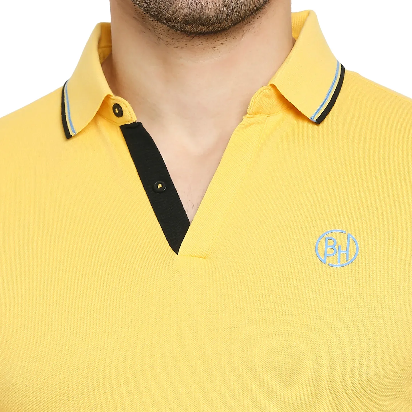 Yellow Regular Fit Men's Polo T-Shirt by Being Human Clothing - Image 5