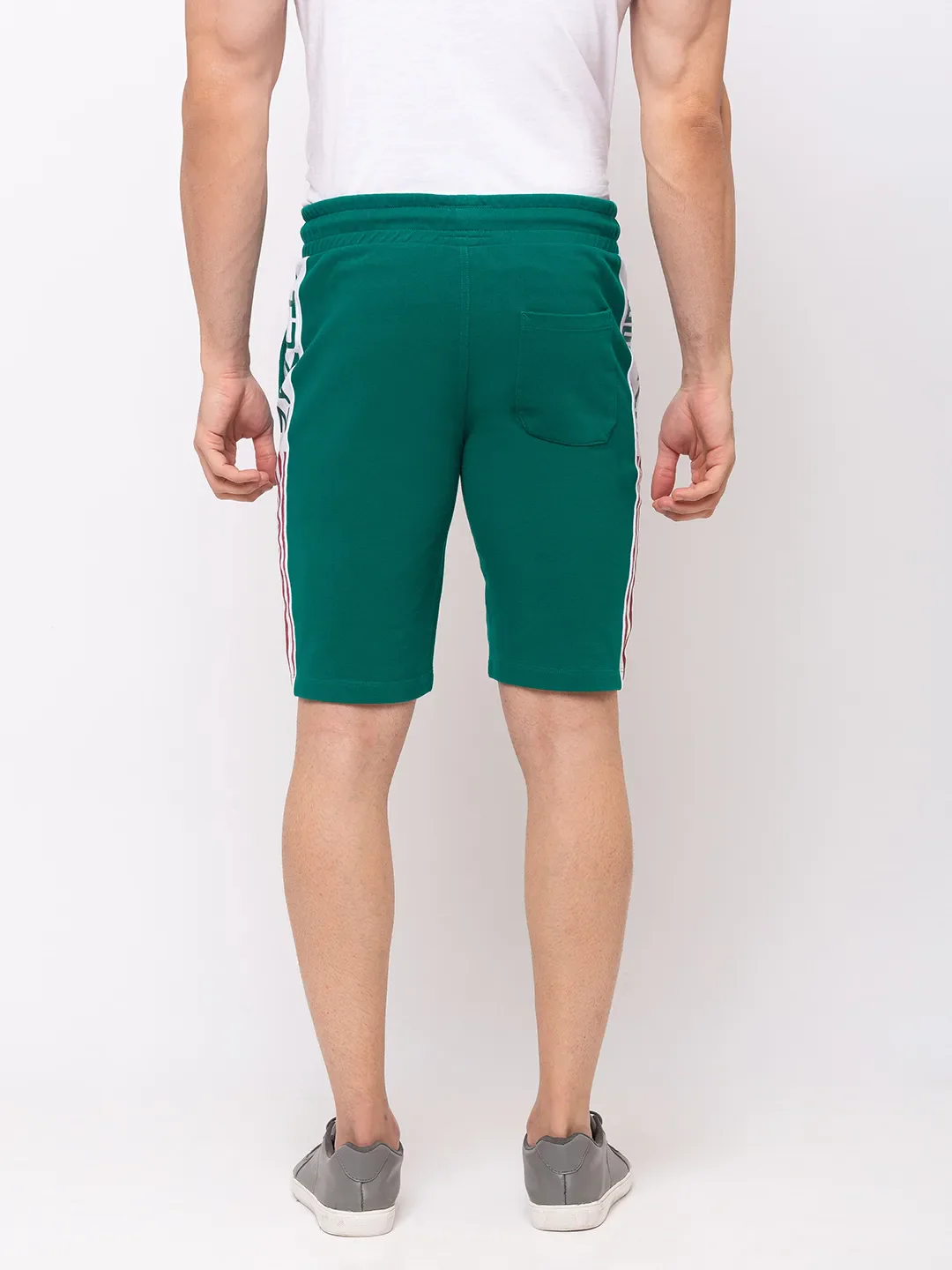 Green Regular Fit Men's Shorts by Being Human Clothing - Image 3