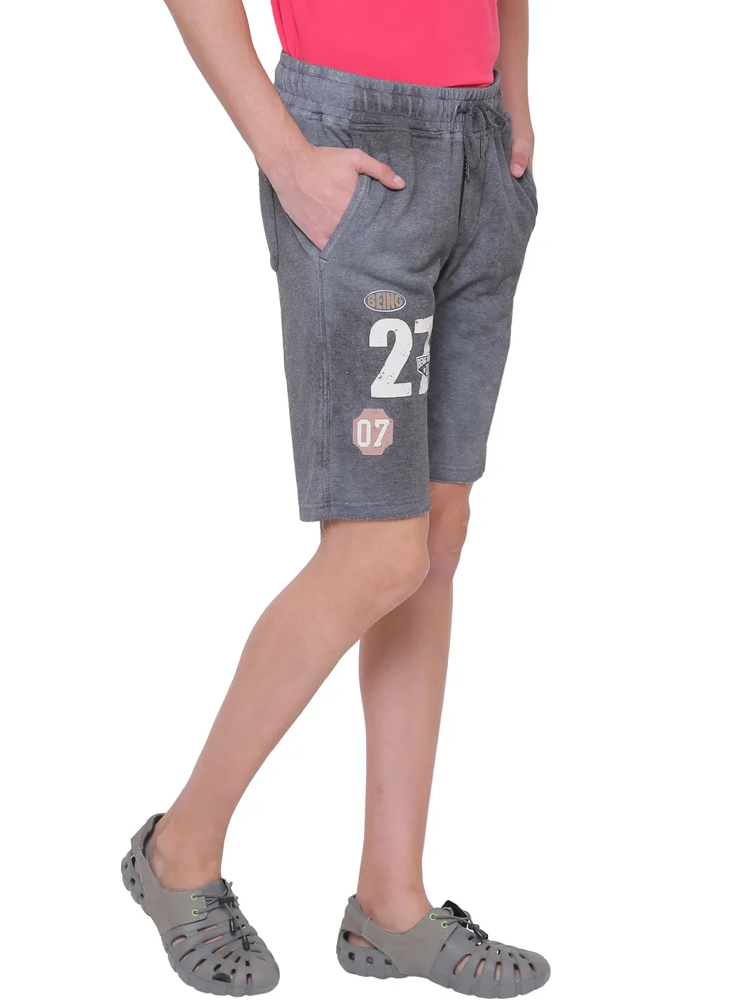 Black Regular Fit Men's Shorts by Being Human Clothing - Image 2