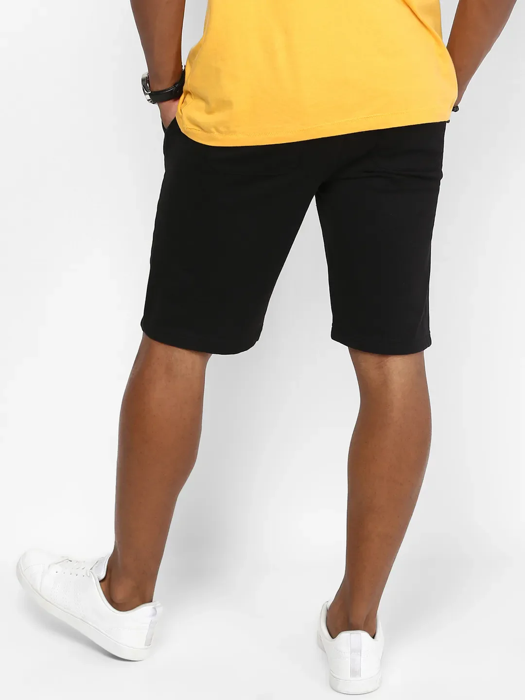 Black Regular Fit Men's Shorts by Being Human Clothing - Image 3