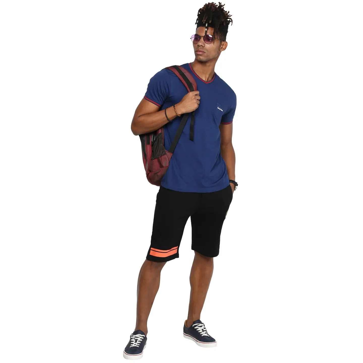 Black Regular Fit Men's Shorts by Being Human Clothing - Image 5