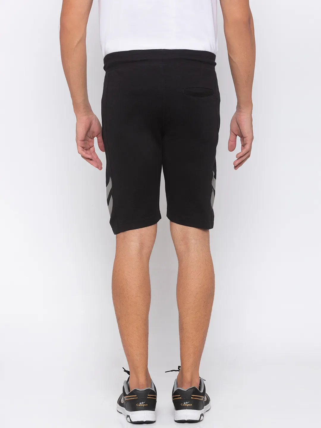 Black Regular Fit Men's Shorts by Being Human Clothing - Image 3