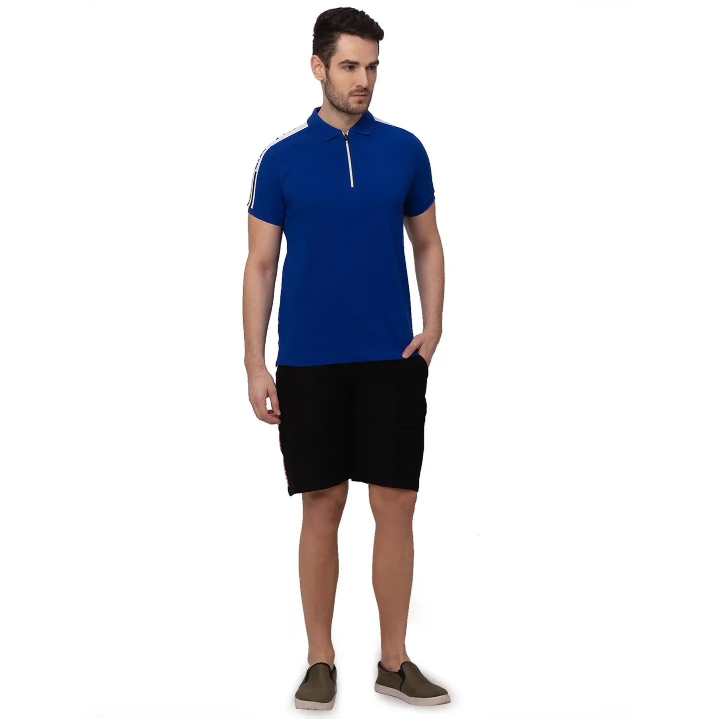 Black Regular Fit Shorts For Men By Being Human Clothing - Image 5