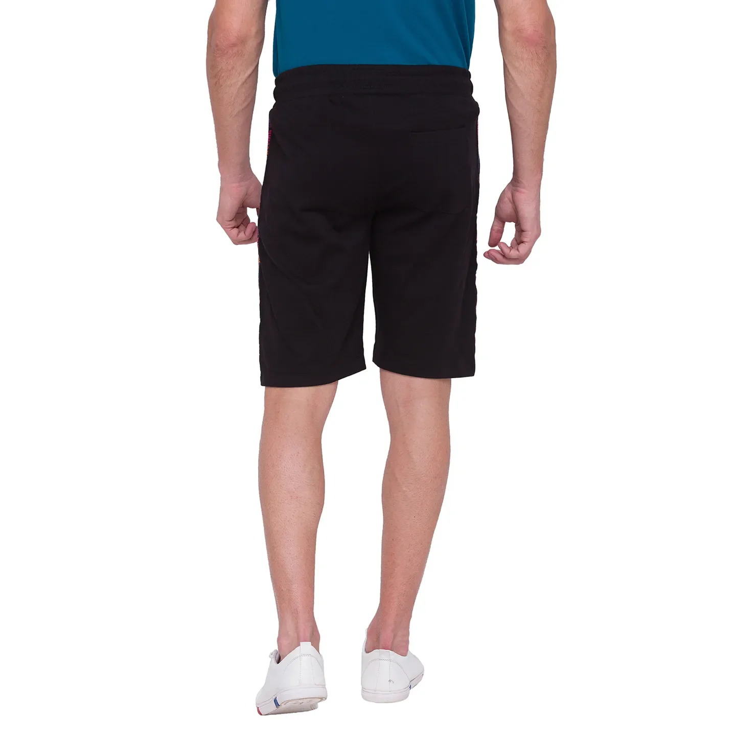 Black Regular Fit Shorts For Men By Being Human Clothing - Image 2