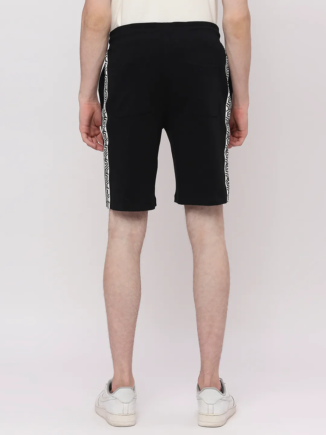 Black Regular Fit Shorts For Men By Being Human Clothing - Image 4