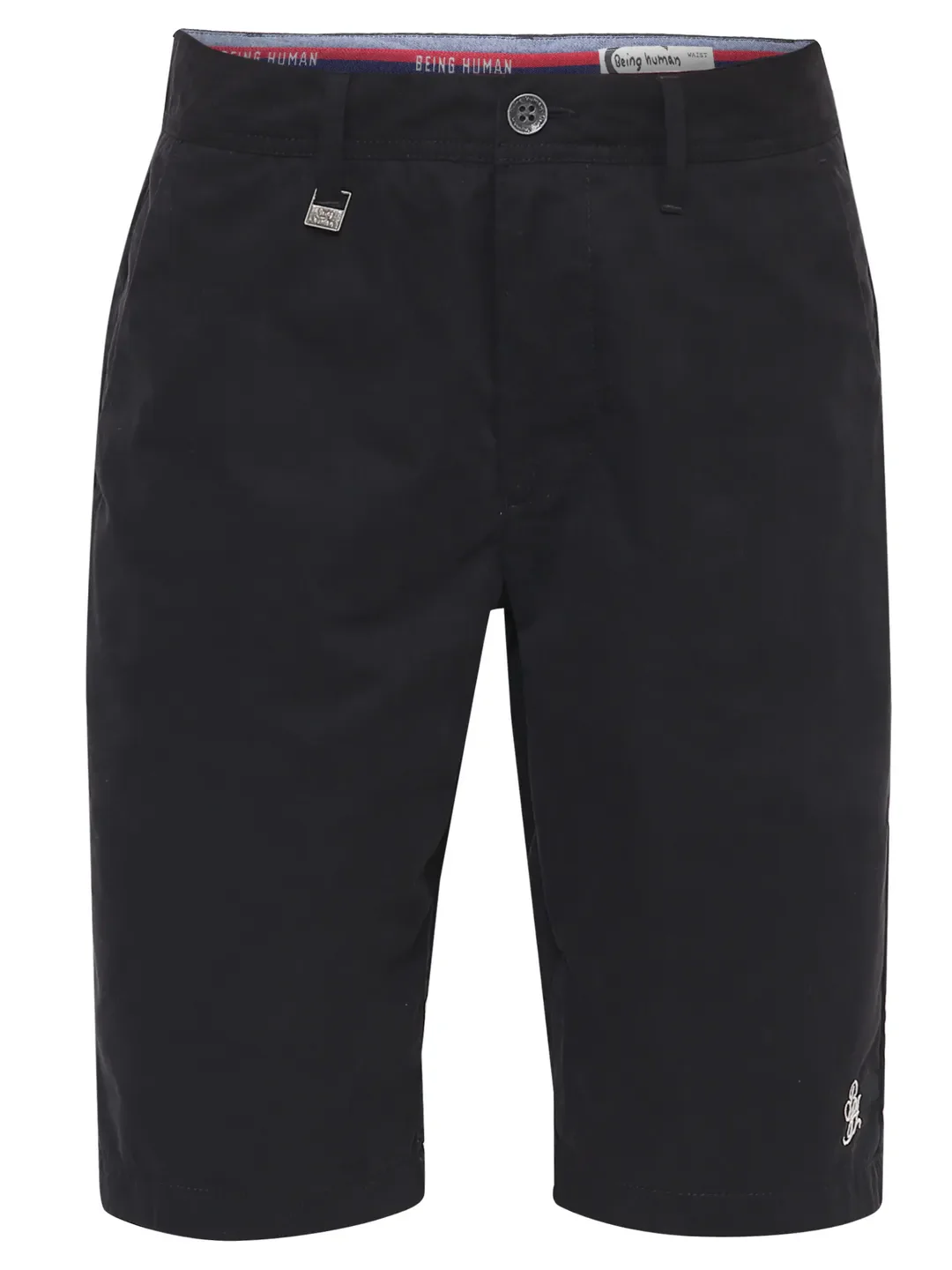 Black Regular Fit Men's Shorts by Being Human Clothing