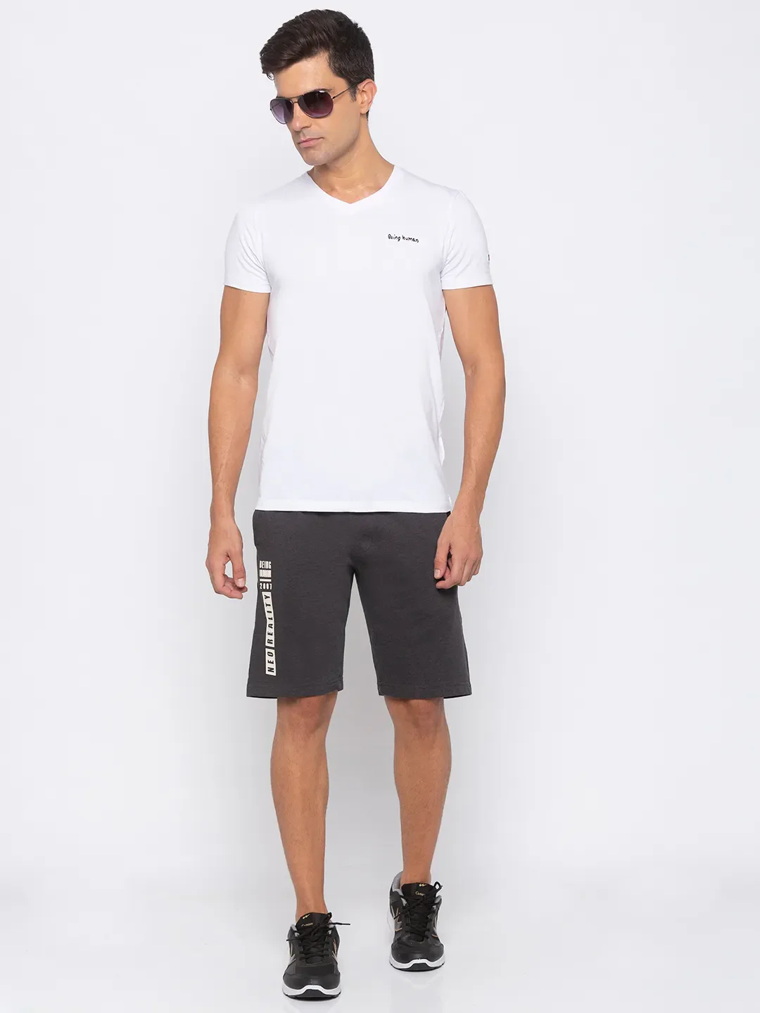 Black Regular Fit Men's Shorts by Being Human Clothing - Image 5