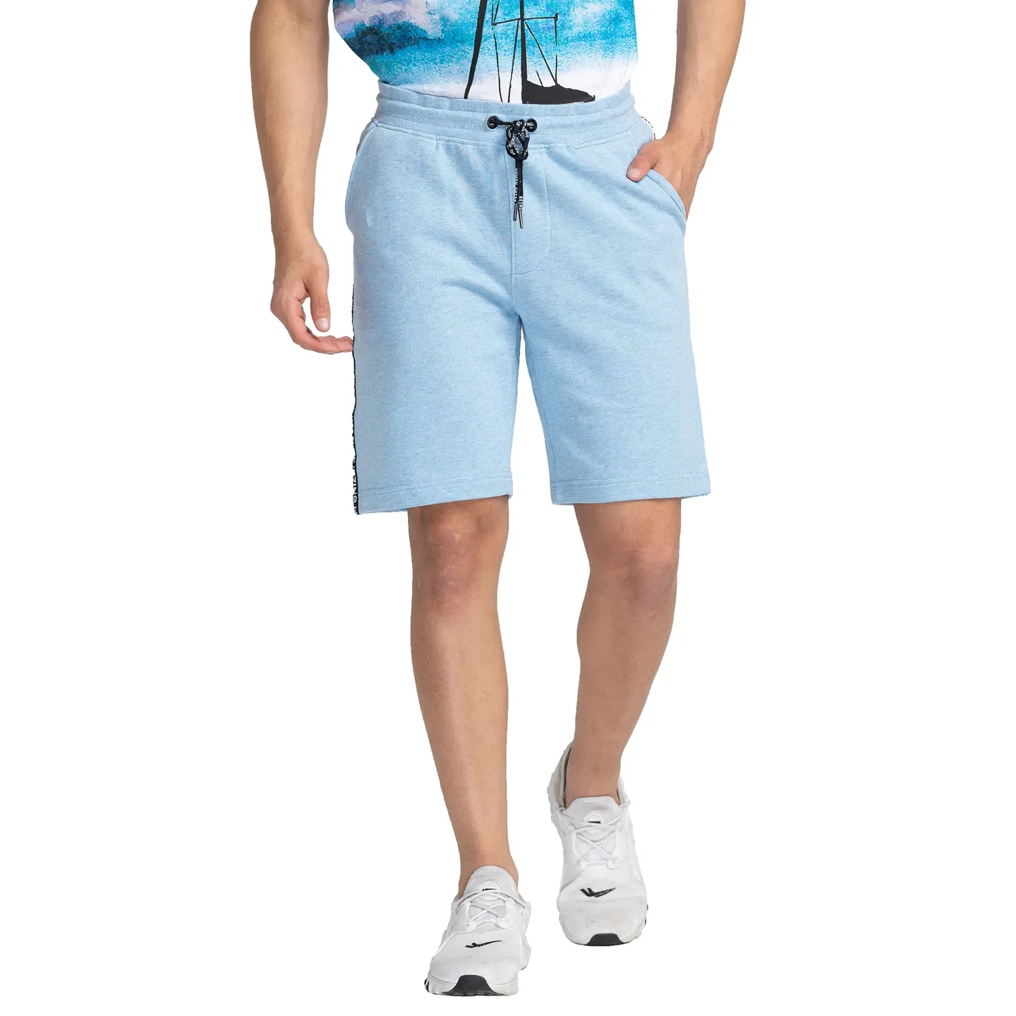 Blue Regular Fit Men's Shorts by Being Human Clothing
