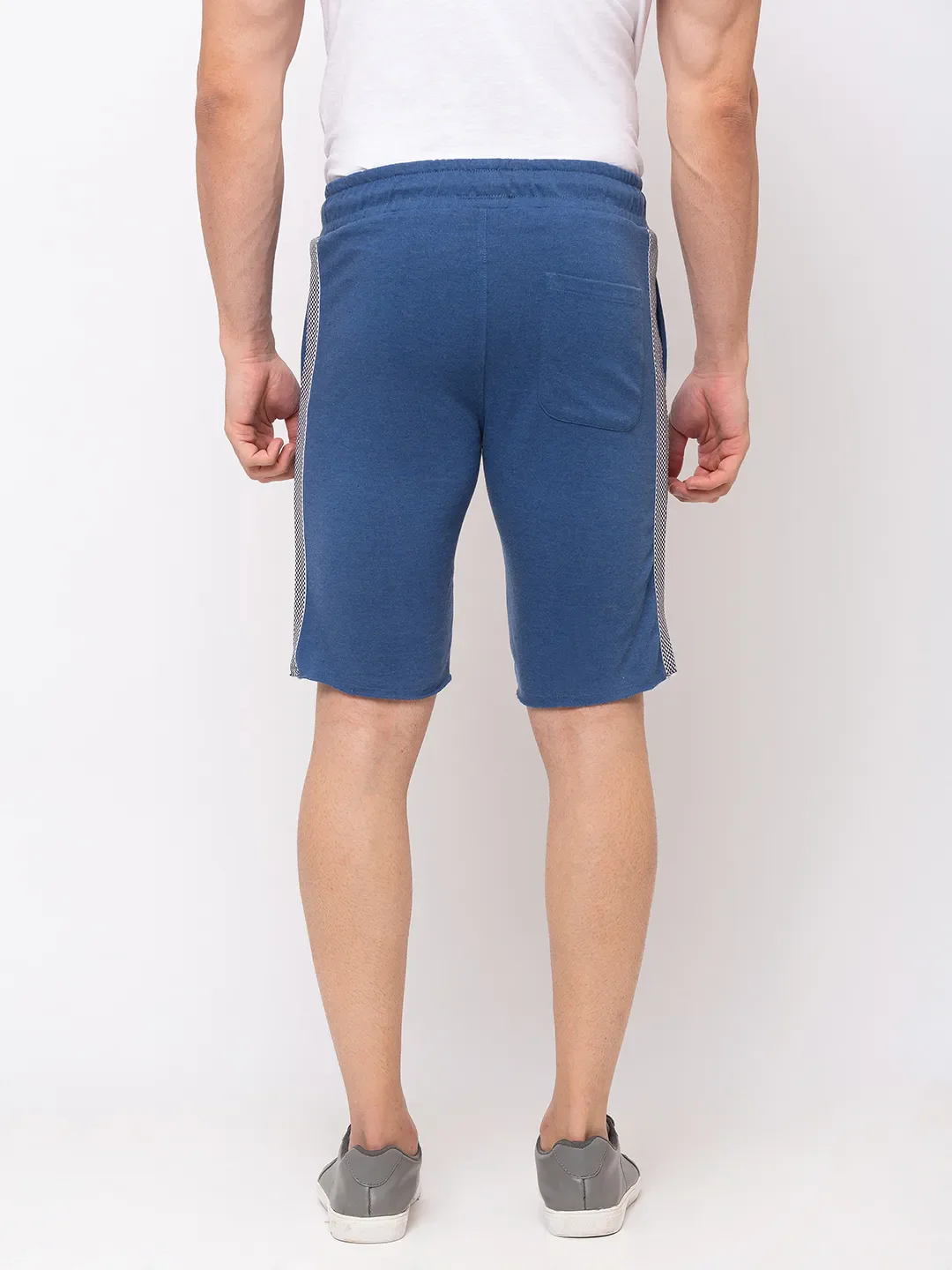 Blue Regular Fit Shorts For Men By Being Human Clothing - Image 3