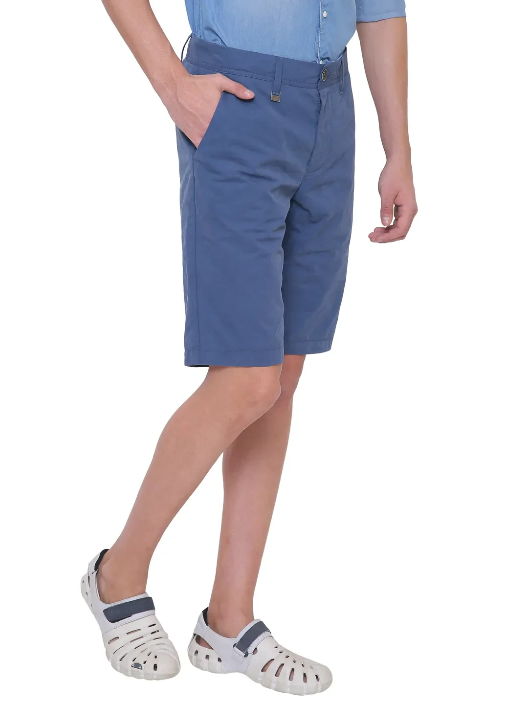 Blue Regular Fit Men's Shorts by Being Human Clothing - Image 3