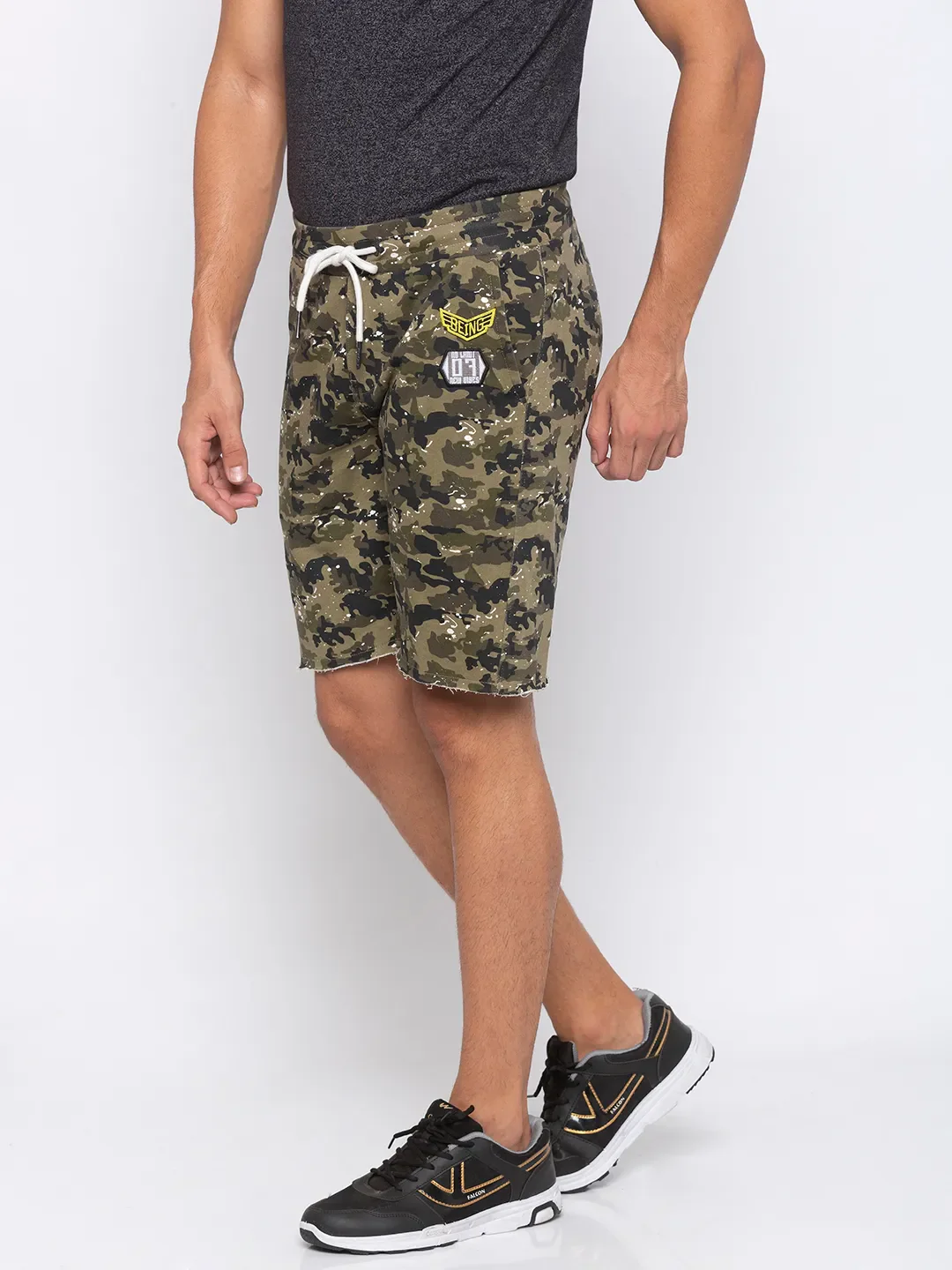 Beige Regular Fit Men's Shorts by Being Human Clothing - Image 2