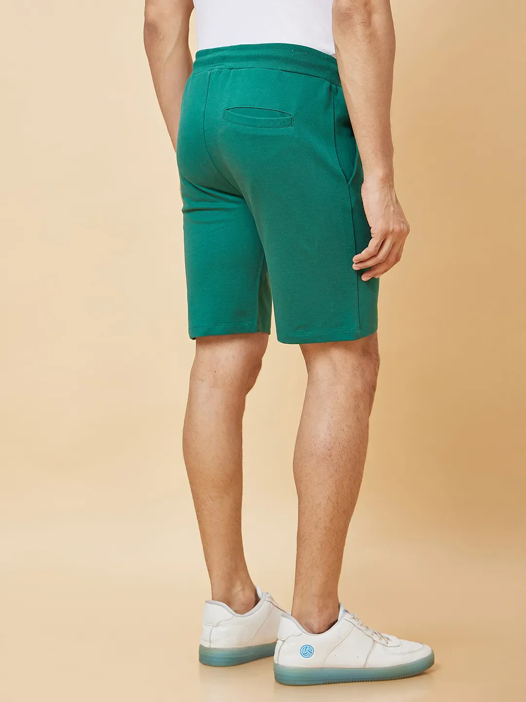 Green Regular Fit Men's Shorts by Being Human Clothing - Image 4
